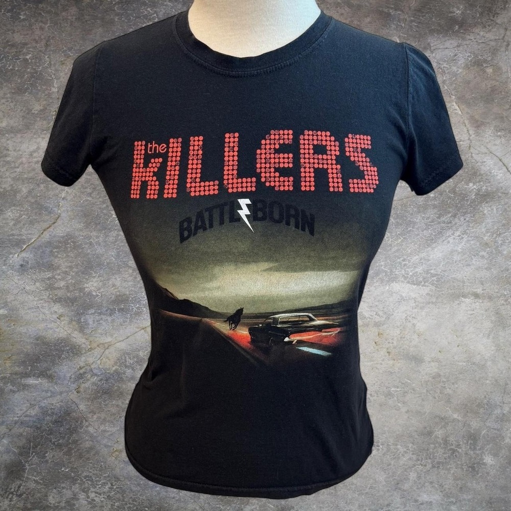 The Killers Battleborn US Tour 2012 Graphic Band Baby Tee Women's Size Medium
